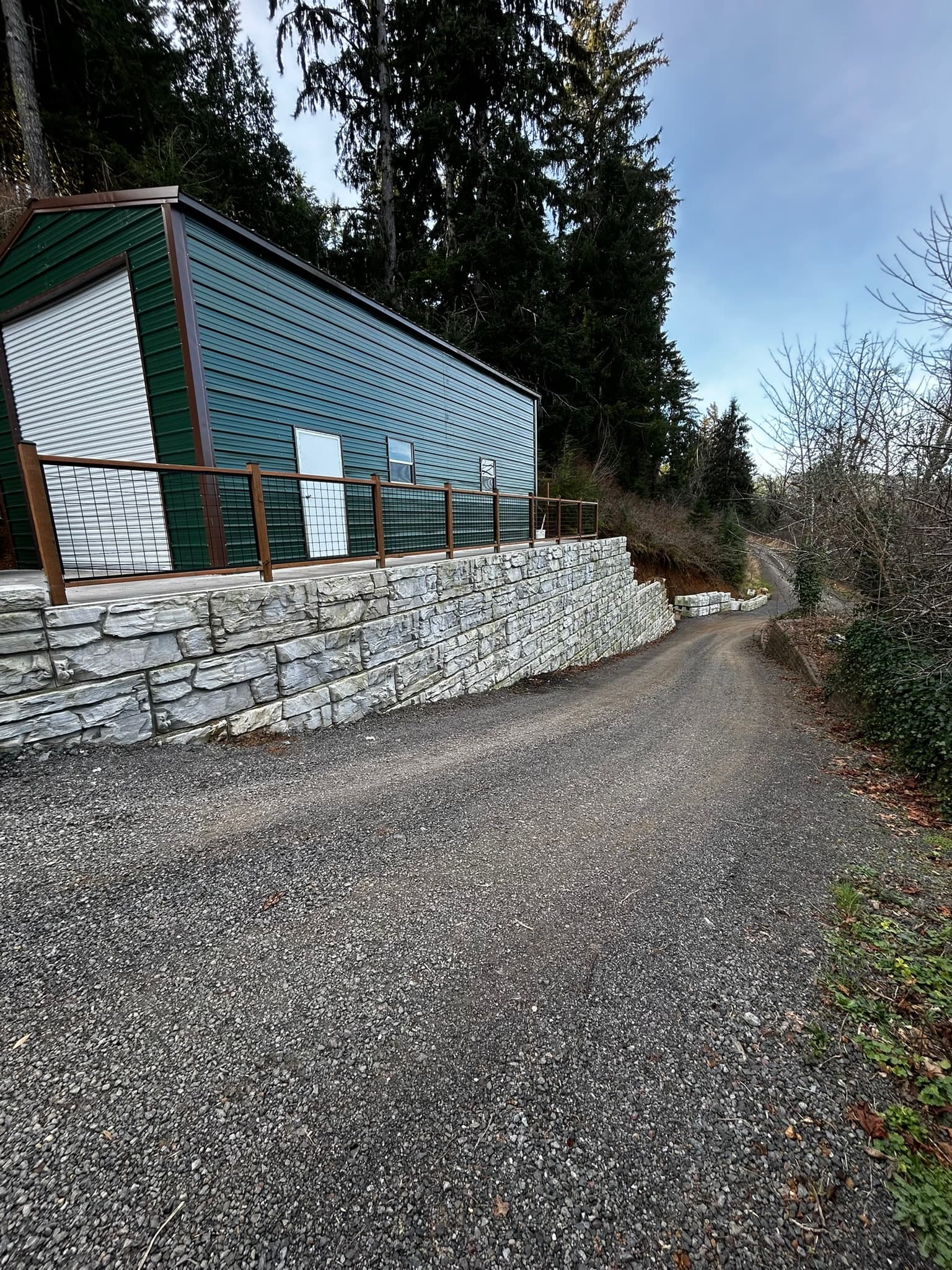 Hillside Retaining Wall for a New Shop Site — Otis, Oregon