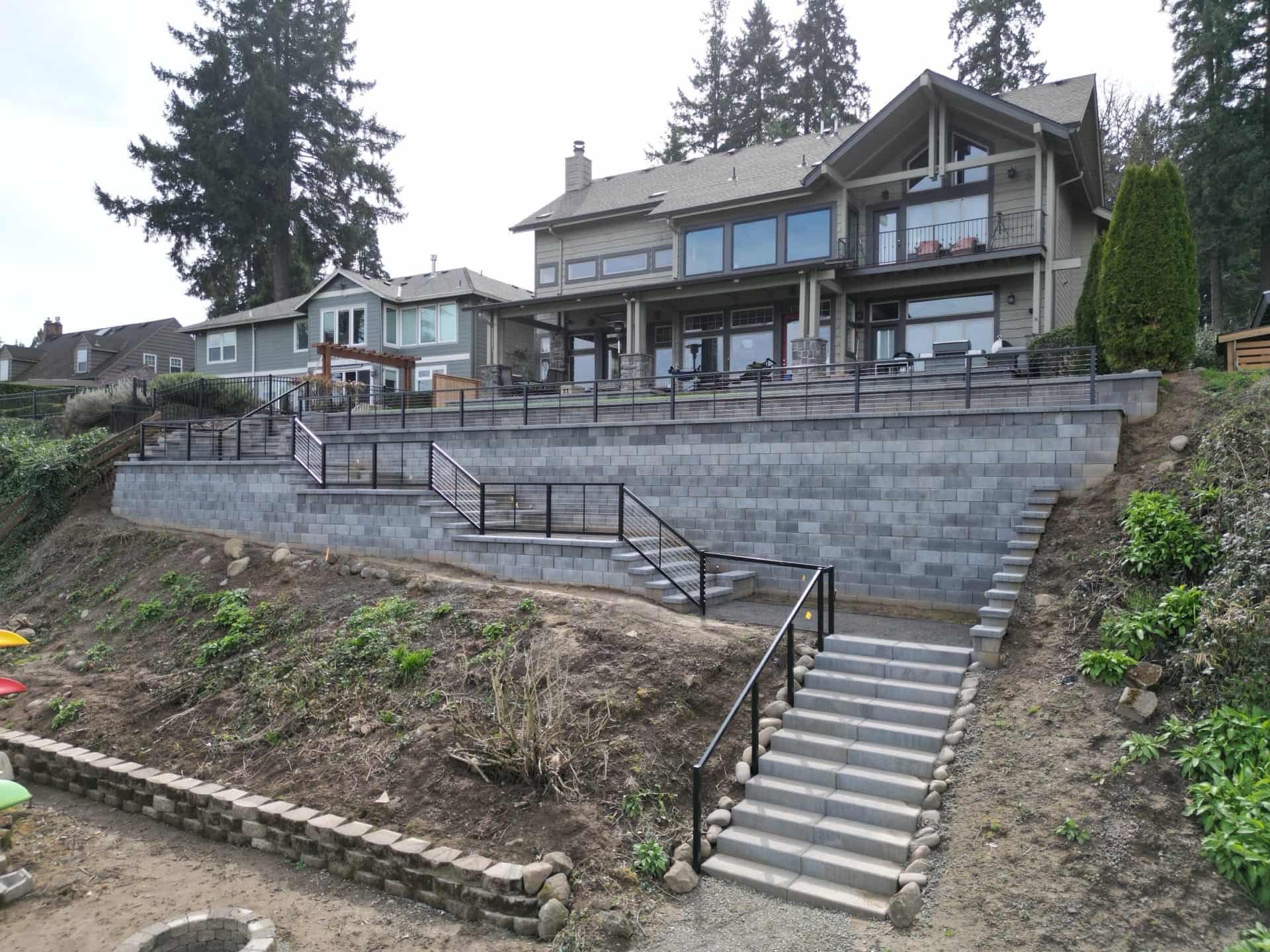 Riverfront access wall, West Linn, OR